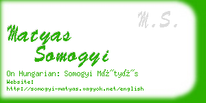 matyas somogyi business card
